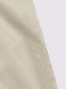 Manfinity 男士撲克牌圖案抽繩連帽衫 - 卡其色 - 查看 4