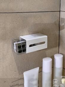 1 pieza Caja de almacenamiento montado en la pared - Blanco - Ver 1