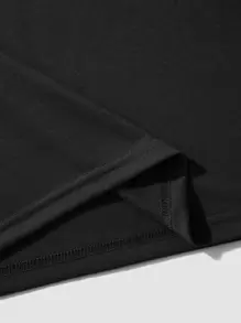 ROMWE MEN Goth Men Bat Print Tee For Halloween, School