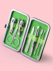 7入組套指甲鉗套裝美甲套裝 - 銀色 - 查看 4