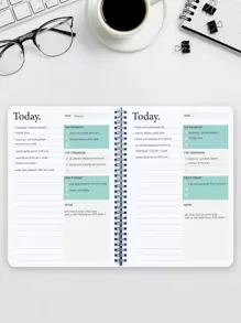 Trees Giấy ghi chú Người lập kế hoạch Sổ tay xoắn ốc - Màu xanh lam - Xem 2