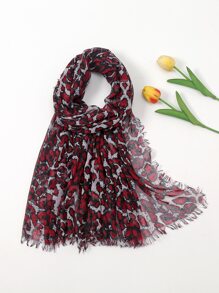 1pc Thin Leopard Print Scarf Shawl Wrap Neck Warmer - Multicolor - View 1
