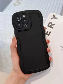 Jednolity kolorowy futerał na telefon - Czarne - Zobacz 1
