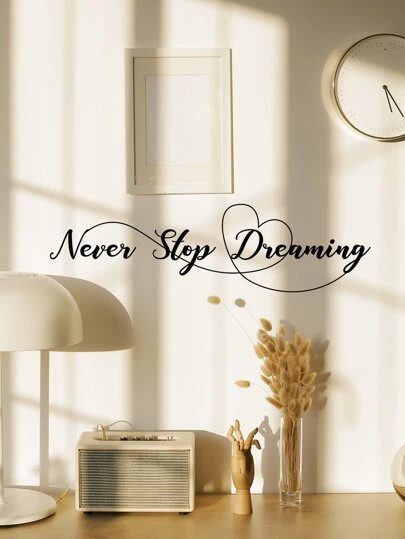 1pc Slogan Graphic Wall Sticker