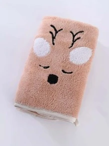 1pc Deer Embroidery Towel - Multicolor - View 4