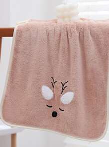 1pc Deer Embroidery Towel - Multicolor - View 6