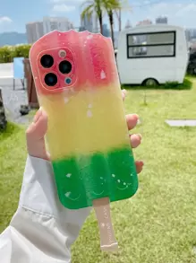 夏季彩虹冰棍造型手機殼 - 彩色 - 查看 1