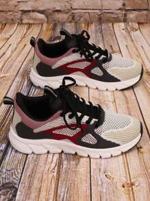 Men Colorblock Lace Up Front Sneakers - Multicolor - View 3