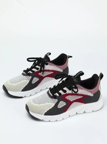 Men Colorblock Lace Up Front Sneakers - Multicolor - View 2