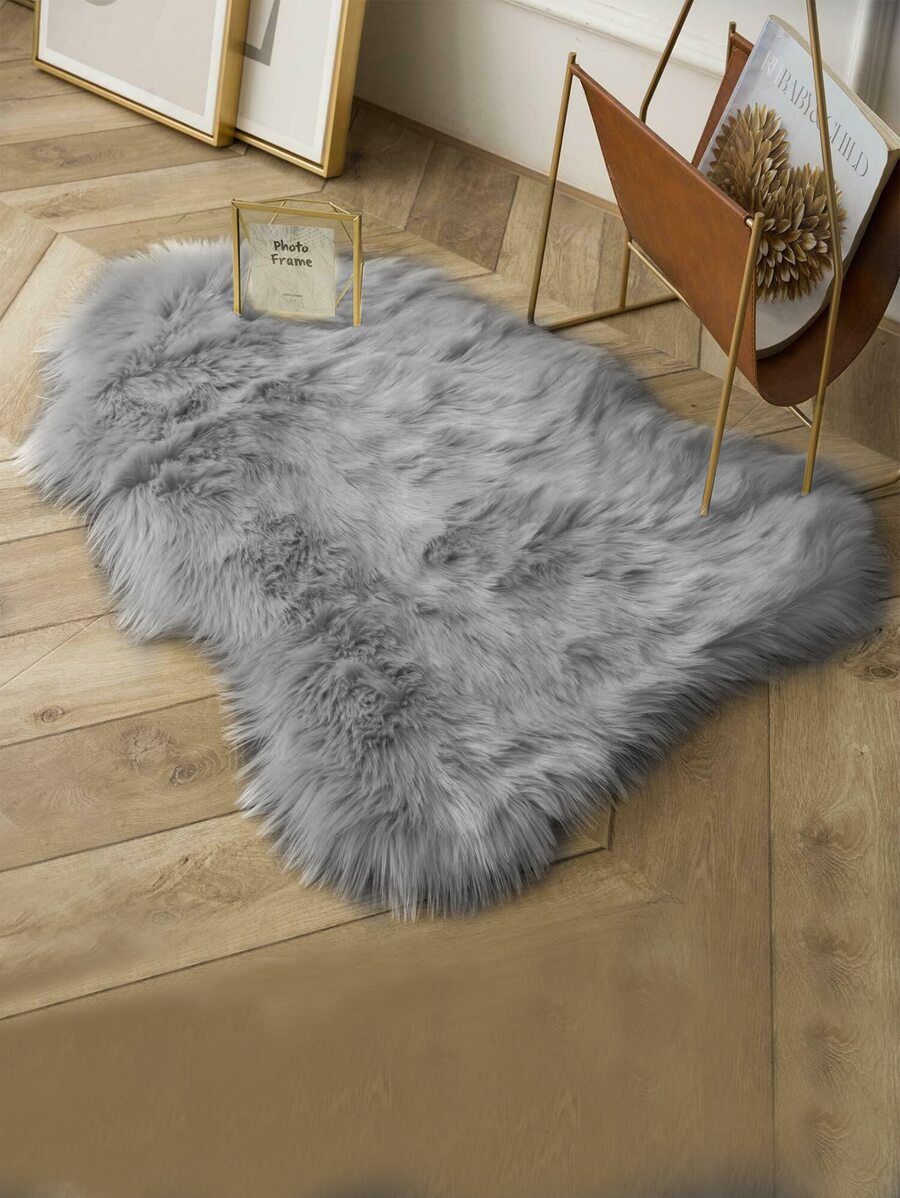 Alfombra unicolor mullida - Gris - Ver 1