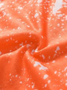 Girls Halloween Print Tee - Orange - View 3