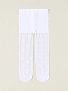 嬰兒印花褲襪 - 白色 - 查看 2