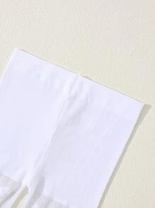 嬰兒印花褲襪 - 白色 - 查看 3