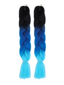 Ombre Long Synthetic Hair Braid - Blue - View 2