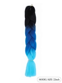 Ombre Long Synthetic Hair Braid - Blue - View 3