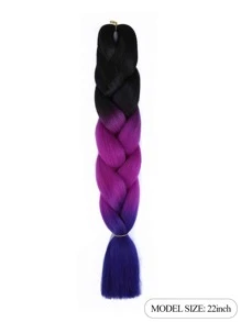 Ombre Long Synthetic Hair Braid - Purple - View 1