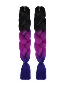 Ombre Long Synthetic Hair Braid - Purple - View 2