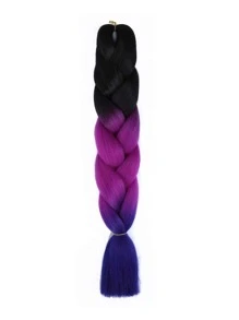 Ombre Long Synthetic Hair Braid - Purple - View 3