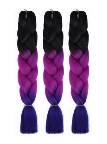 Ombre Long Synthetic Hair Braid - Purple - View 4