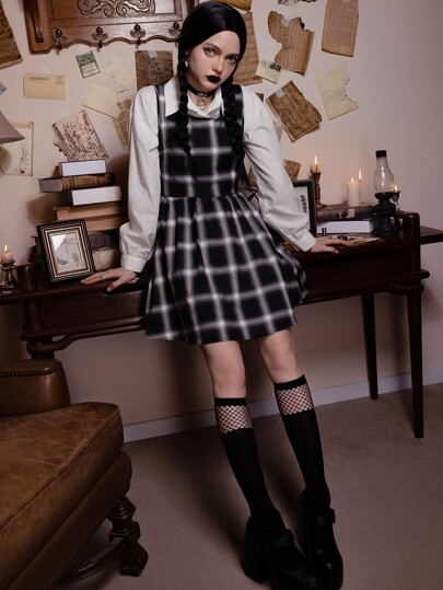 Academia 1 Vestido A Cuadros