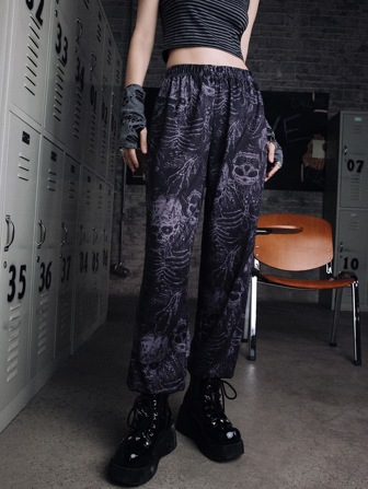 Grunge Punk Pantaloni da ginnastica da donna Halloween