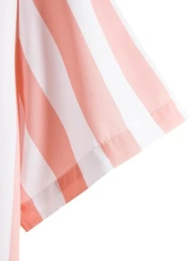 Manfinity Homme Hombres Camisa de rayas verticales con botón - Multicolor - Ver 3