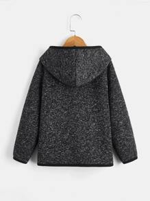 SHEIN 男孩毛絨內襯連帽夾克