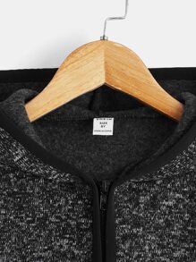 SHEIN 男孩毛絨內襯連帽夾克