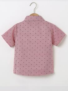 SHEIN 小男童星星和條紋襯衫