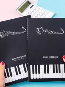 1pc Máy tính xách tay âm nhạc đơn giản - màu đen - Xem 4