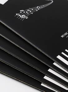 1pc Máy tính xách tay âm nhạc đơn giản - màu đen - Xem 5