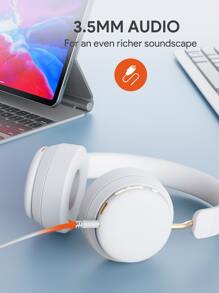 JMMO 无线耳机，蓝牙耳机 3.5 毫米音频，电池寿命长达 20 小时，配备 40 毫米驱动器，适用于旅行办公手机电脑、节日礼物可折叠圣诞礼物，秋冬必备品