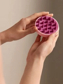 SHEIN BASIC LIVING 1pc Shampoo Massage Hair Brush - Pink - View 8