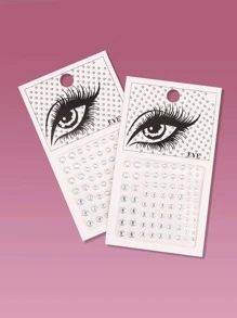 ROMWE 1sheet Rhinestone Eye Tattoo Sticker - Multicolor - View 5