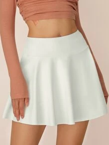 VUTRU Váy tennis cổ điển dành cho nữ có túi, quần short tích hợp chống lộ, hai lớp cho váy thể thao chống xuyên thấu - trắng - Xem 4