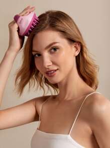 SHEIN BASIC LIVING Shampoo Massage Brush - Pink - View 8