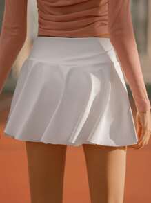 VUTRU Váy tennis cổ điển dành cho nữ có túi, quần short tích hợp chống lộ, hai lớp cho váy thể thao chống xuyên thấu - trắng - Xem 7