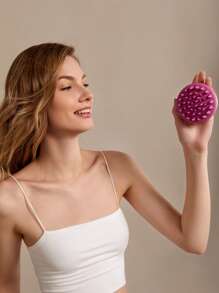 SHEIN BASIC LIVING Shampoo Massage Brush - Pink - View 9
