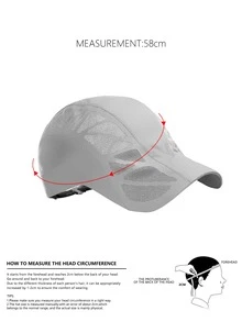 Men Letter Graphic Mesh Panel Baseball Cap - Light Grey - View 4