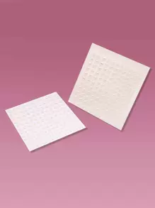 Sweetness 1 hoja Pegatina de tatuaje de ojo con perla artificial - Blanco - Ver 5