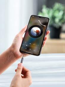 1st 1m Tpe guldpläterad 3,5 mm hane till extra 3,5 mm hanljudomvandlarkabel - Svart - Visa 2