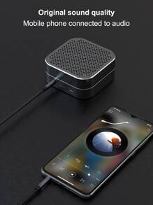 1st 1m Tpe guldpläterad 3,5 mm hane till extra 3,5 mm hanljudomvandlarkabel - Svart - Visa 5