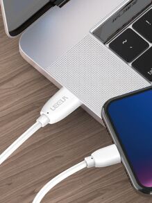 6A快速充電Type-C數據線，超級柔軟的充電線，廣泛兼容 - 白色 - 查看 2