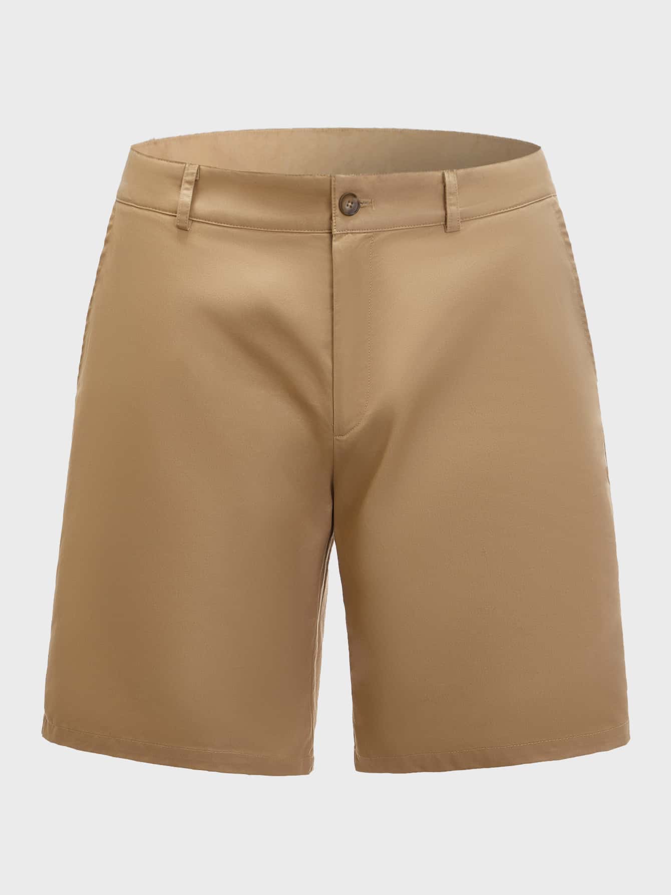 Manfinity Hombres Shorts con botón con cremallera - Caqui - Ver 1