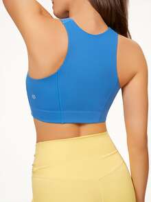 GLOWMODE FeatherFit™ Exposed Zipper Sports Bra - Blue - View 6