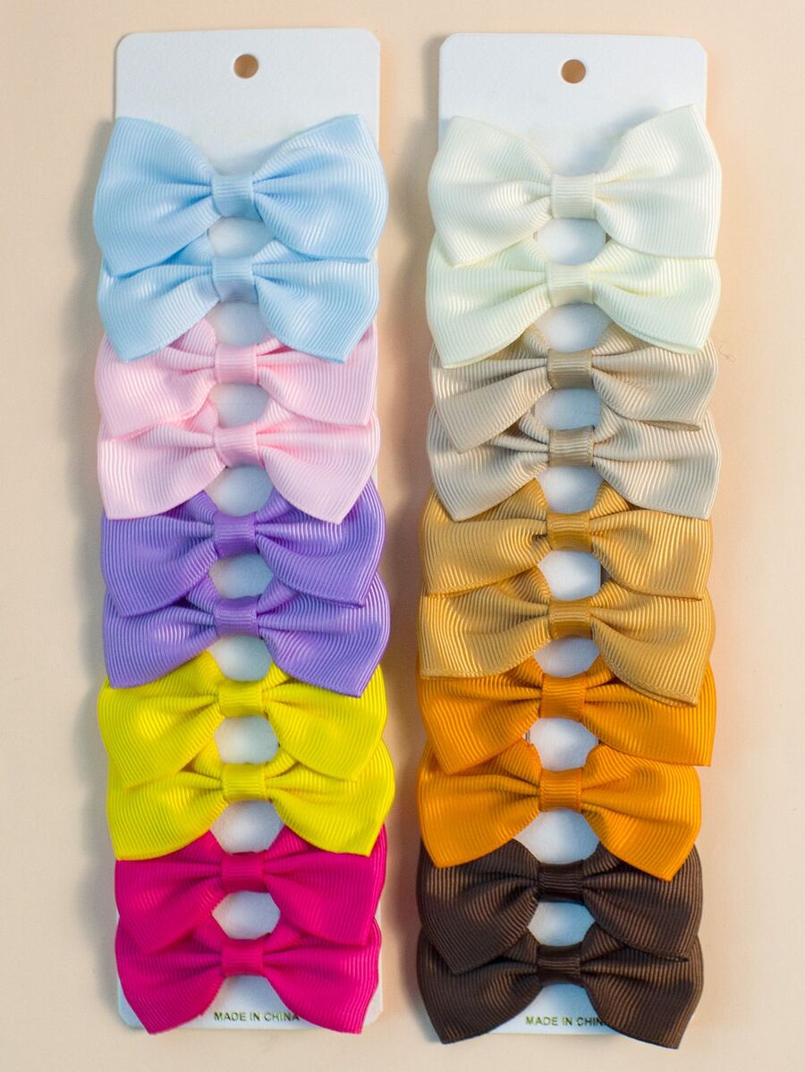 20 cái Bé Gái Mới Biết Đi Nơ Trang Trí Cá Sấu Kẹp - trắng - Xem 1