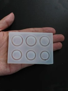1 pieza Molde de silicona con diseño de aro DIY - Blanco - Ver 2