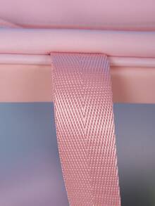 1pc Letter Graphic Toiletry Travel Bag - Pink - View 3