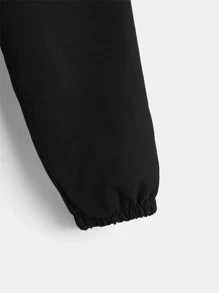 SHEIN Quần bé trai Túi màu trơn Giải trí - màu đen - Xem 3