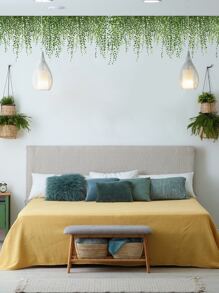 2入組綠色草地圖案牆貼現代防水PVC牆面裝飾貼紙適用於家居裝飾 - 彩色 - 查看 1